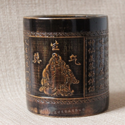 竹雕刻筆筒 文房雅趣與現(xiàn)代辦公的完美融合